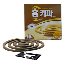 [3개묶음] 모기약 홈키퍼 홈키파 무색무향 황색 모기향10개 받침 gt0*4165YV, 1개