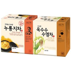 쌍계명차 옥수수차 40T+누룽지차 40T, 112g, 1개