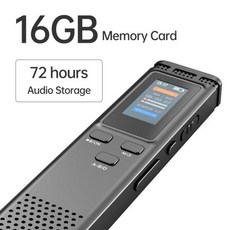 장시간 녹음기 디지털 음성 녹음기 활성화 오디오 녹음 소음 감소 MP3 음악 플레이어 재생 288 시간 64GB 16GB 8GB, 02 64 GB, 16 GB