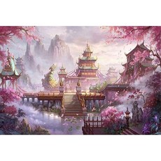 동양 건축 5D DIY 특별 다이아몬드 페인팅 자수 드릴 니들워크 크로스 크래프트 스티치 키트 홈 데코레이션 비드 스티치, 없음