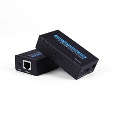 60M HDMI Extender 1080p 3D HDMI 송신기 수신기 Cat 5e/6 RJ45 이더넷 변환기 미국 EU 플러그|HDMI 케이블|, 1 TX and 1 RX, 1개, Black