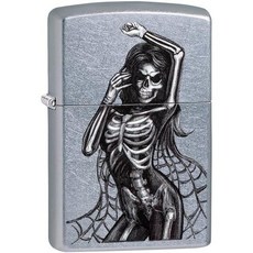 지포 라이터 해골 컬렉션, Street Chrome Skeleton (Chrome), 1　　　　　(상품코드167p)