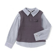 [셀덴] 셔츠레이어드스웨터 EDKA191B1