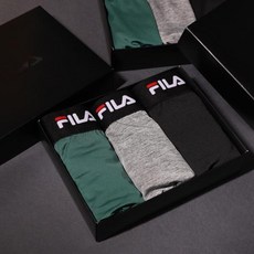 휠라 공식 FILA 휠라 로고밴드 남성 드로즈 3매입 (FI4DRD2409M_BLK)