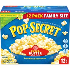 popiron Pop Secret 팝시크릿 미국 팝콘 엑스트라 버터 전자레인지 영화관 90g 12개입 1.08kg 1개