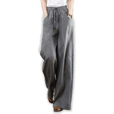 SpringSwalloow Spring Swallow Womens Active Relaxed Leggings Long Pants Wide Pants Pants Pants, Select Option_L  グレ, Select Option