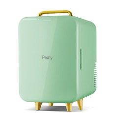  Pealy 미니 냉장고 화장품 냉장고 8L 대용량 2 색상, 초록색 