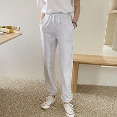 퍼피 조거팬츠)조거바지 츄리닝팬츠 쮸리면원단 시보리바지 봄신상 밑단시보리 허리끈 트레이닝바지
