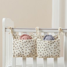 기저귀 아기 유아용 침대 정리함 캐디 스태커 걸이식 보관 물티슈 필수품 테이블 변경, [04] Floral-A, 1개