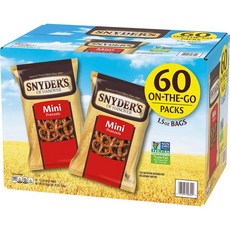 Snyders 스나이더스 오브 하노버 미니 프레즐 42g 60개입 Mini Pretzels, 60개