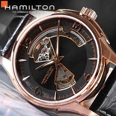 [HAMILTON] 해밀턴시계 H32575735 재즈마스터 오픈하트 남성가죽시계