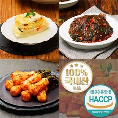 자연락 전라도 김치세트B (깻잎 백 총각) 5kg 당일생산발송 국산