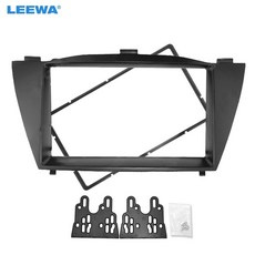 Leewa 자동차 라디오 오디오 2din fascia face frame 현대 ix35 용 tucson ix 패널 대시 마운트 트림 리필 키트 # ca6149, 1개