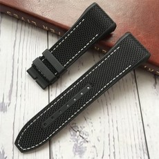 프랭크 뮬러 호환 시계줄 가죽 실리콘 스트랩 28mm 블랙 블루 오토매틱