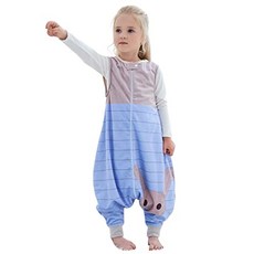 IDGIRLS 남여 아기 침낭 봄 털이 다리가있는 웨어러블 담요 하늘색 L (Large (4-5T) Sky Blue), Large (4-5T), Sky Blue