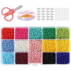 어린이를위한 크리스탈 구슬±OS DIY 팔찌 목걸이 &amp; 보석 만들기 3mm 미니 선물 체인 게임 제조 구슬