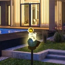 Outdoor Solar Lights | Astronaut Moon Figurine Stake Yard Waterproof Patio, 1개