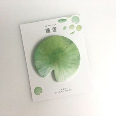 인싸템 포스트잇 독창적 큐트 그린 형 스티키노트리필 소원이다 댓글 벽 N차 스티커 시트지, 수련잎 10 본（ 나뭇잎 뜻 ）매 본