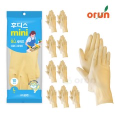 오런 후디스 단미니 손목 고무장갑 10켤레(1봉), 투명(ivory), 대(L), 1세트
