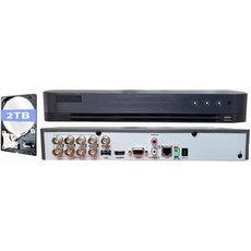 HIK 8CH 8MP 4K DVR iDS7208HUHIM1/S AcuSense 하이브리드 DVR2TB HDD 포함 8채널 지원 HDTVI CVI/5MP AHD 아날로그 동체 + - ids7208