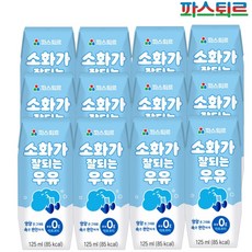 파스퇴르 소화가 잘되는 우유 125ml (12팩), 12개