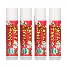 Sierra Bees 유기농 립밤 석류 4 팩 각 4 25g 0 15 온스, 단일상품, 단일상품