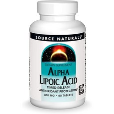 소스내츄럴스 알파리포산 300mg 타블렛 글루텐 프리 무설탕, 60개입, 1개