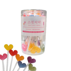 스윗파파 크리스마스 수제 사탕 캔디 베이비하트 막대사탕, 50g, 1개