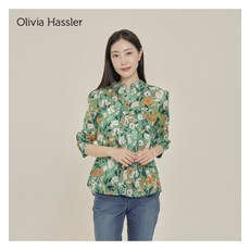 올리비아하슬러 플라워가든 프린팅 여성 블라우스_OHCMBL303 OHCMBL303