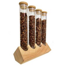 커피 원두 디스플레이 실린더 전시용 병 찾잎 카페 4칸, 1개