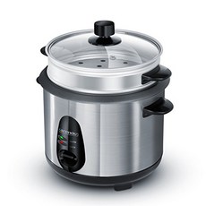 Russell Hobbs 멀티쿠커 슬로우 스마트 플렉스 쿡 고은아 찜기 스팀팟 Arendo스테인리스 찜통 찜기 기능이있는 밥솥 1리터 용량 보온 기능 내솥 뚜껑 계량 용기 주걱 찜통 부착-70923, 단일옵션, 단일옵션