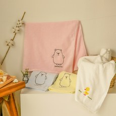 베베원 유아 아기 신생아 목욕타올 워시빕, 로우_[903303]