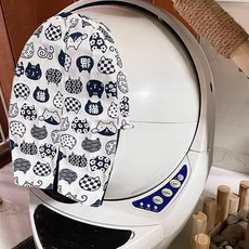 litterrobot4 리터로봇 리필용 필터 배변봉투 쓰레기 봉투 50개, 3세대 고양이 화이트 도어커튼