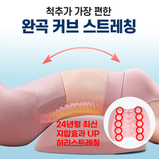 블리스업 허리 스트레칭 마사지기 기구 마그네틱 신형, 핑크, 1개 - 허리늘리는기구