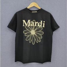 [국내정품] 마르디메크르디 TSHIRT FLOWERMARDI 반팔 티셔츠 BLACK CREAM