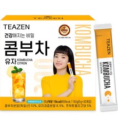 TEAZEN 茶禪 康普茶沖泡飲 柚子口味, 5g, 30條, 1盒