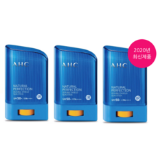 AHC 내추럴 퍼펙션 프레쉬 선스틱 22g SPF50+/PA++++, 3개