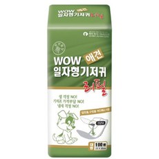  와우 애견용 일자형 리필용 기저귀 대형, 500매 