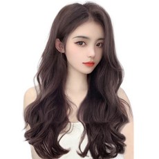 붙임머리 엔디롱 웨이브 부분 가발 3피스 세트 네츄럴블랙50cm 1세트, 초콜릿브라운50cm * 1세트, 1개 - 긴머리피스