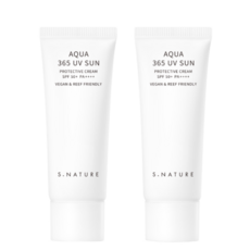 [하이콩]에스네이처 선크림 40ML 80ML 아쿠아(AQUA) 365 UV선크림 화잘먹 수분썬