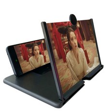 뉴타임즈4/ 거치대 3D 드립폰 증폭기 휴대폰화면 확대 2-4배 휴대폰스크린증폭기 휴대폰스텐트 ST05 A22, 1개, 01 10"블랙