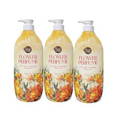 샤워메이트 옐로우플라워 퍼퓸 바디워시 프리지아&자스민향, 900g, 3개
