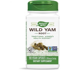 Natures Way Wild Yam Root 850 mg per serving 100 Count (Pack of 1), 1개