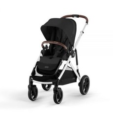 Cybex Gazelle S 올인원 유아 및 아기 유모차 20가지 이상의 모듈식 구성 인체공학적 거의 평평한 리클라이닝 쇼핑 바구니 컴팩트 폴드 문 블랙, 가젤 S 2