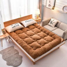 퀵슬립토퍼 자가발열웜매트 무중력 전기장판 캠핑침대, 브라운_1.2m × 2.0m