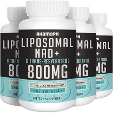 Rhamoph 리포좀 NAD플러스 트랜스 레스베라트롤 800mg 60정 4팩