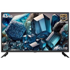 델로스 43인치 FHD LED TV 에너지 1등급 고화질, DA4300DF, 고객직접설치, 스탠드형, 109.22cm