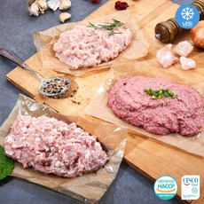 [맛난꼬꼬 다짐육] 국내산 특수부위 닭고기 다짐육 3종(냉동), 닭고기분쇄육(1kg), 3개