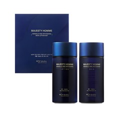 [중년남성/면도피부 진정/주름탄력 미백 개선] 마제스티 옴므 링클 앤 화이트닝 스킨로션 세트, 1개 1개