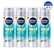 니베아 맨 프레시킥 쉐이빙 폼 200ml X 4, 4개